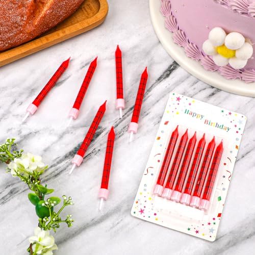 12pcs Spider Themed Birthday Candles Decor
