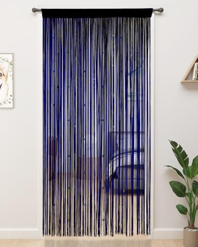 YIIBAII Starry Blue Beaded Curtain for Doorway 1