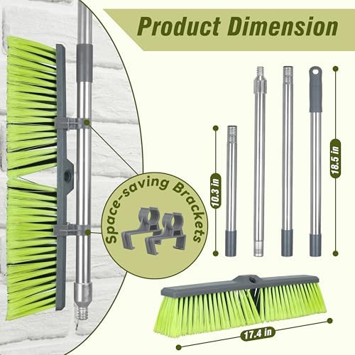 PHYEX Upgraded 18 Push Broom with 55 Adjustable Handle