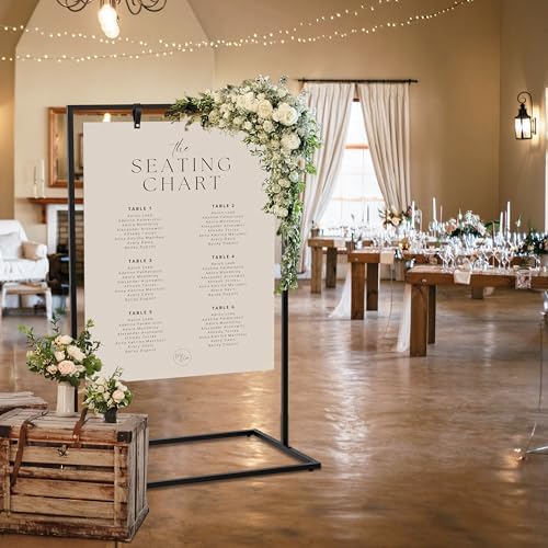 KIBAGA Black Metal Wedding Welcome Sign Stand