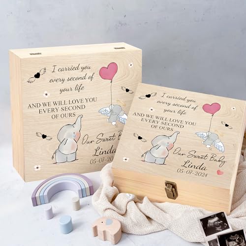 Personalized Baby Loss Memory Box with Elephant Design