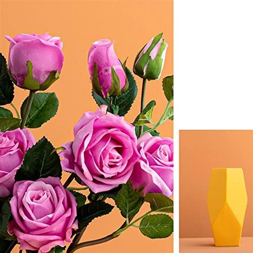 NDRFAWY Artificial Flowers with Vase Bouquet Set