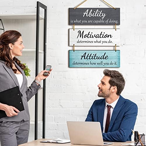 Jetec Rustic Wooden Decorative Plaques with Motivational Sayings 1