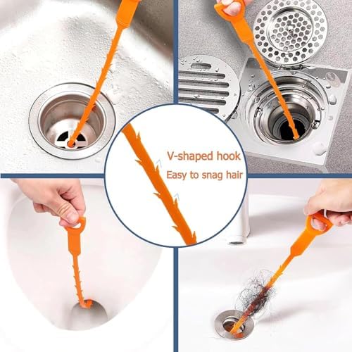 SHUOGUO Drain Clog Remover Set with 33 Inch and 116 Inch Tools