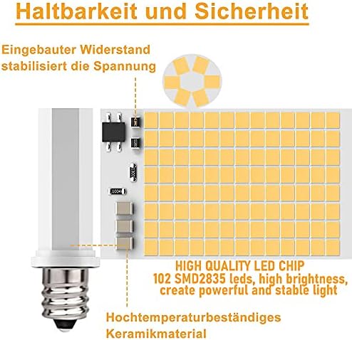 VOKWAK E11 LED Bulb 4-Pack Warm White 3000K 8W 30000hr