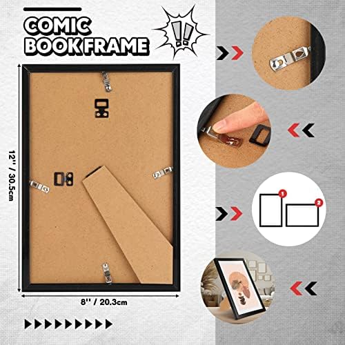 Geetery 8 Pack Comic Book Frames with UV Protection and Hanging Hardware
