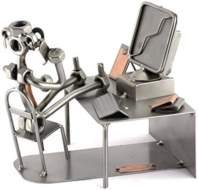 Office Break Sculpture Nuts and Bolts Handmade Metal Figurine