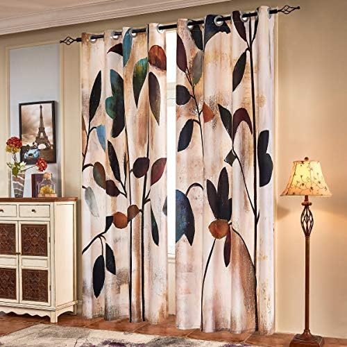 SUBRTEX Light Filtering Curtains 52Wx63L Brown