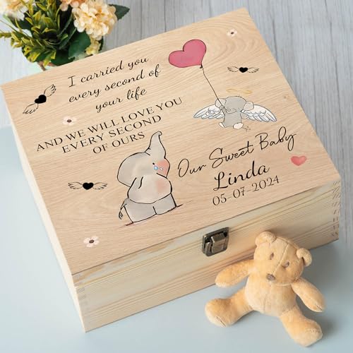 Personalized Baby Loss Memory Box with Elephant Design