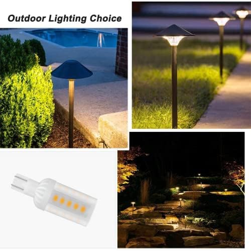 Cheopha T5 T10 12V LED Bulbs 4W Warm White 3000K Pack of 5