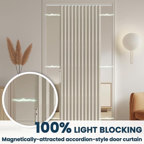 AJAZZ 100 Blackout Accordion Door Curtain Set