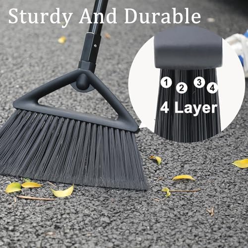 2PCS Heavy-Duty Broom Set for Indoor and Outdoor Cleaning
