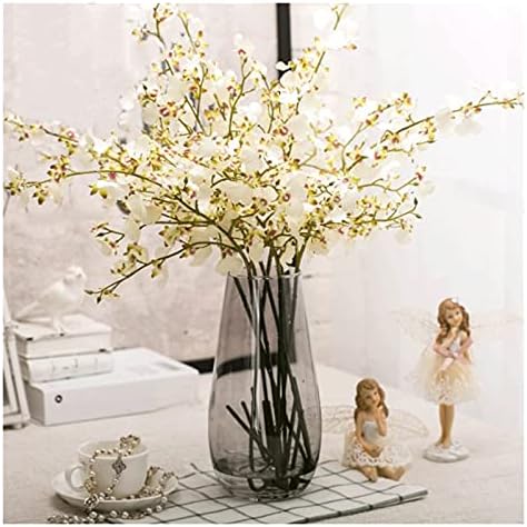 NDRFAWY Artificial Orchid with Glass Vase