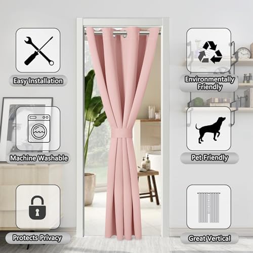 AOSKY Door Curtains with Light Blocking and Privacy