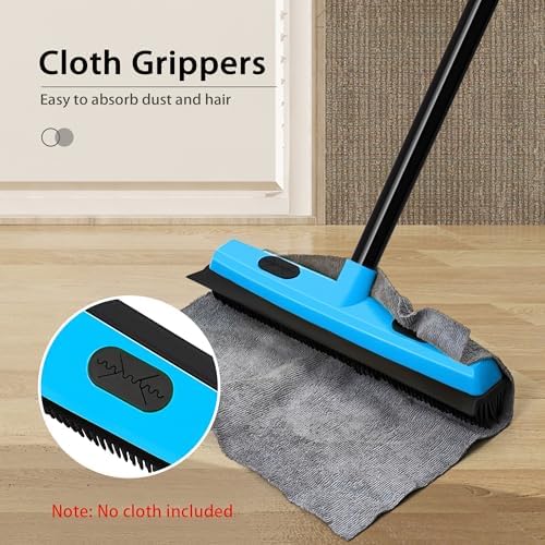 JEHONN 3-in-1 Carpet Broom Pet Hair Remover with Squeegee