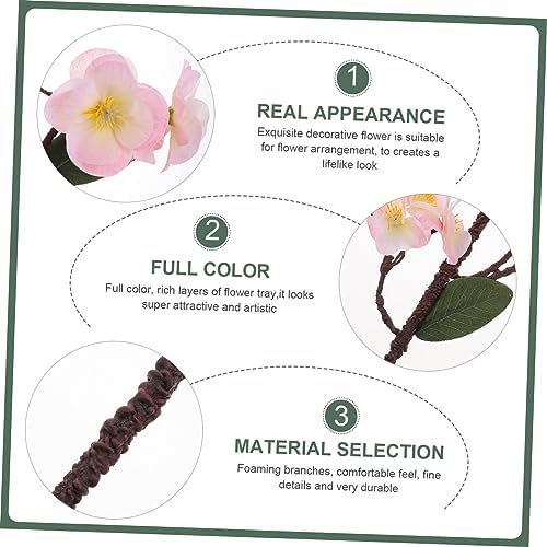 2pcs Pink Cherry Blossom Artificial Flower Decor for Bathroom