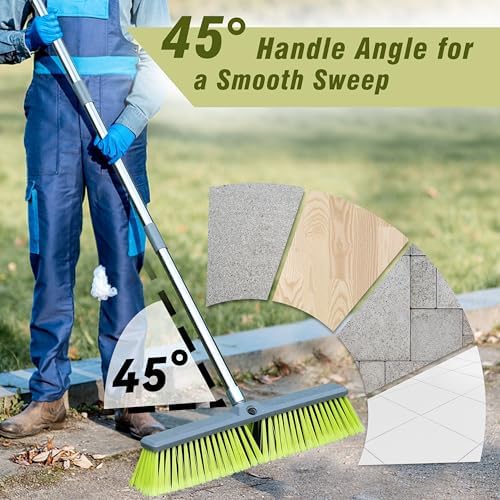 PHYEX Upgraded 18 Push Broom with 55 Adjustable Handle