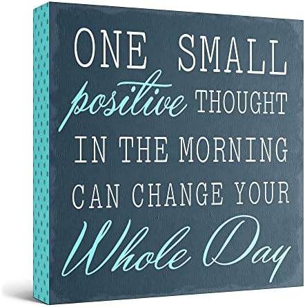 Barnyard Designs Wooden Box Sign - One Small Positive Thought
