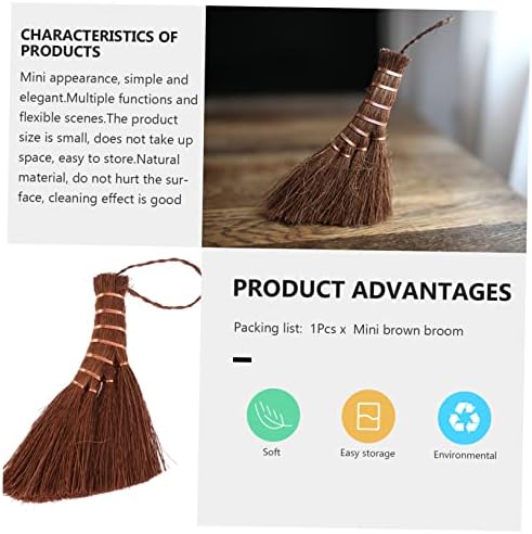 HAWILLOSCH Mini Palm Broom for Home Cleaning
