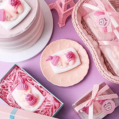 Treela 8 Pack Pink Sleeping Baby Candles