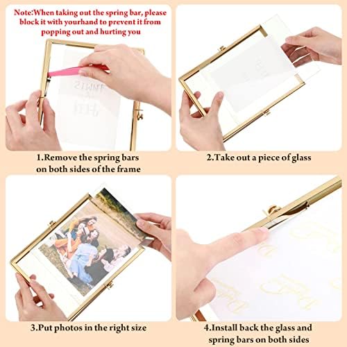 Amyhill 6 Piece Gold Floating Picture Frame Set