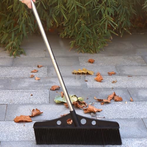 SOESFOUFU Heavy Duty Detachable Broom with Stainless Steel Handle