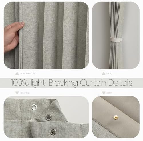 Jilron Blackout Fabric Door Curtain with Magnetic Closure