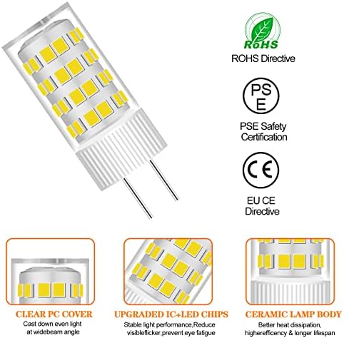 HUIMEIJIA GY53 LED Bulb 4W Equivalent 40W Halogen Replacement 4Pack
