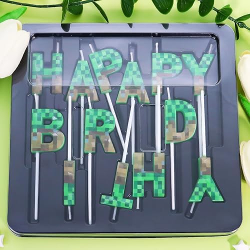OGnomiFX Happy Birthday Pixel Candles Set Green 1