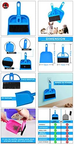 Mini Broom and Dustpan Set - Blue Broom