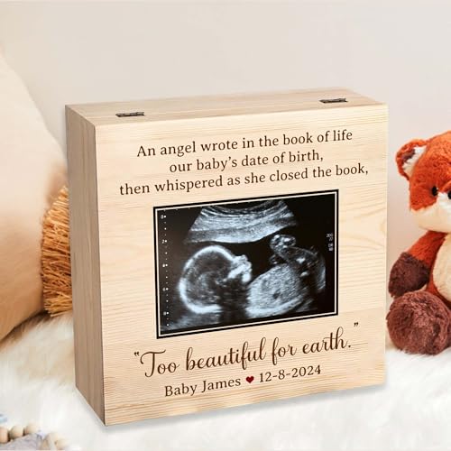 Personalized Baby Loss Memory Box with Name and Ultrasound