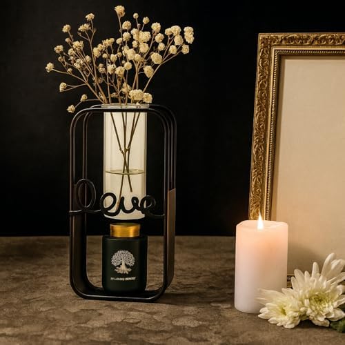 ChoiHeiy Black Plant Urn with Hydroponics