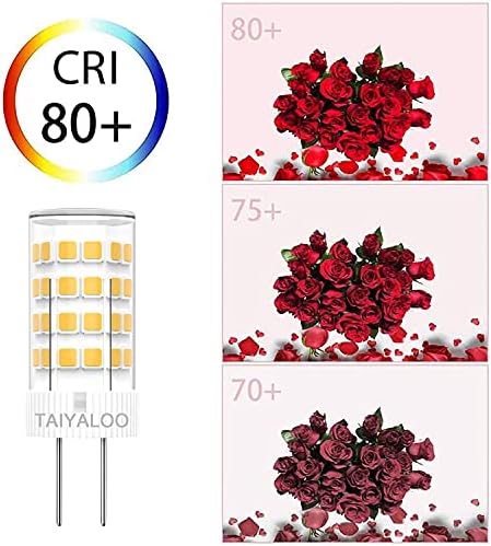 TAIYALOO G4 LED Bulbs 12V 5W Warm White 2700K 10 Pack 1