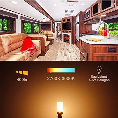 Cheopha T5 T10 12V LED Bulbs 4W Warm White 3000K Pack of 5