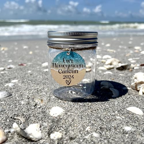 Plastic Seashell Keepsake Jar Personalized Wedding Gift