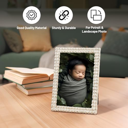 Bey-Berk Chelsea Silver-Plated Picture Frame 5x7 WallTabletop