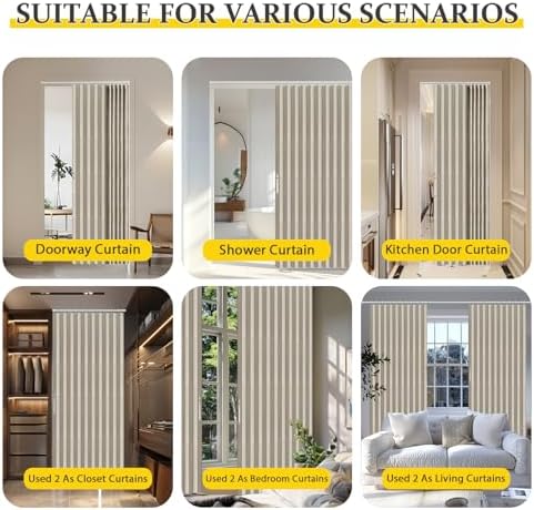 AJAZZ Blackout Doorway Curtain Panel 98 W x 84 L