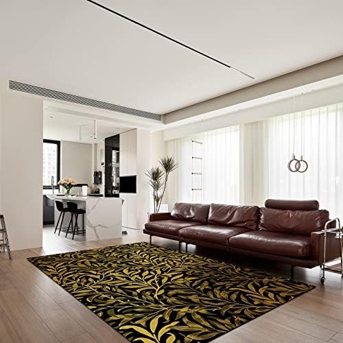 HGKDHK 3D Machine Washable Vine Leaf Rug 3x5ft