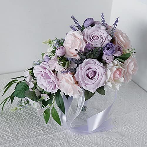 NDRFAWY Bridal Bouquet Artificial Flowers Durable Romantic Design