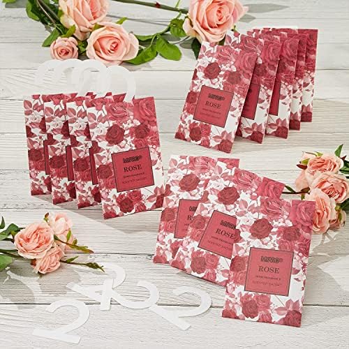 MYARO 12-Pack Large Rose Scented Sachets for Closet