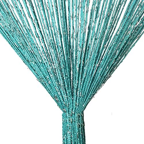 Atsweetlife Door String Curtain with Lake-Blue Beads