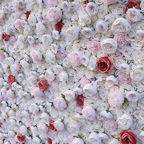Pink Rose Simulation Flower Wall Panel 1 Square Meter