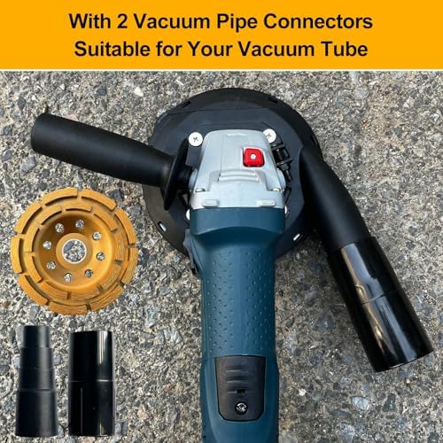 Dust Shroud for 45 and 5 Inch Angle Grinders with Vacuum Connection