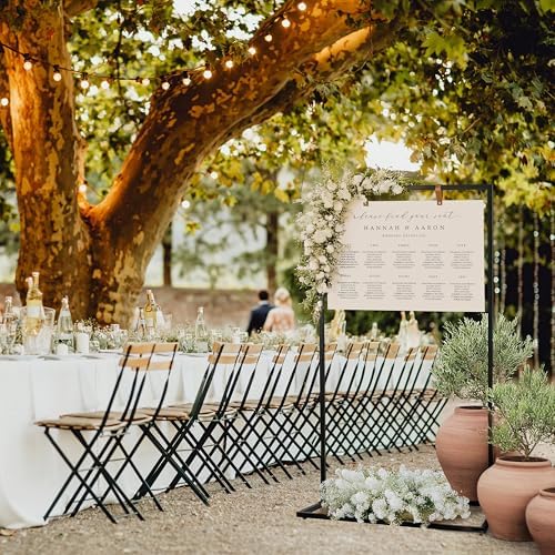 KIBAGA Black Metal Wedding Welcome Sign Stand