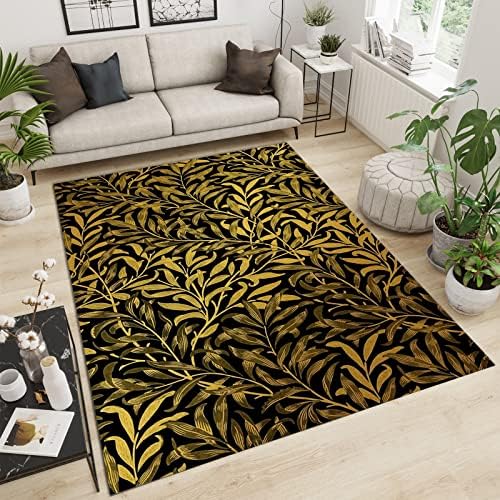 HGKDHK 3D Machine Washable Vine Leaf Rug 3x5ft