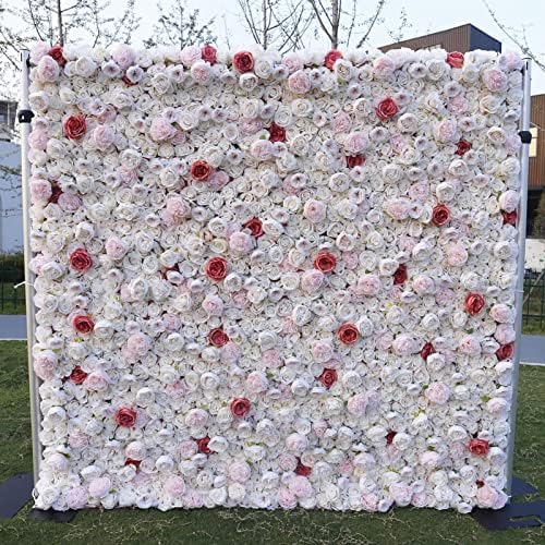 Pink Rose Simulation Flower Wall Panel 1 Square Meter