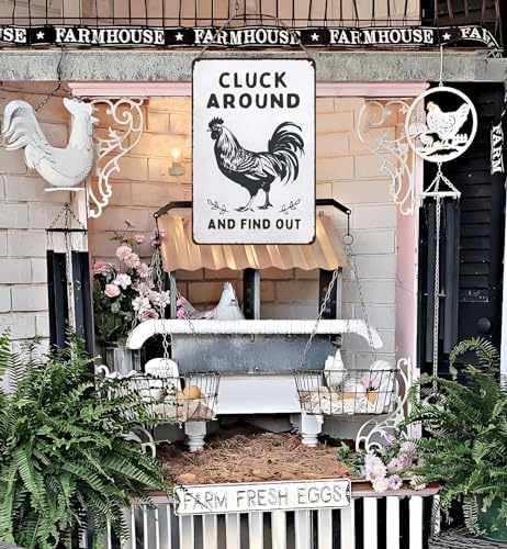 Funny Chicken Tin Sign for Home Farm Decor 1