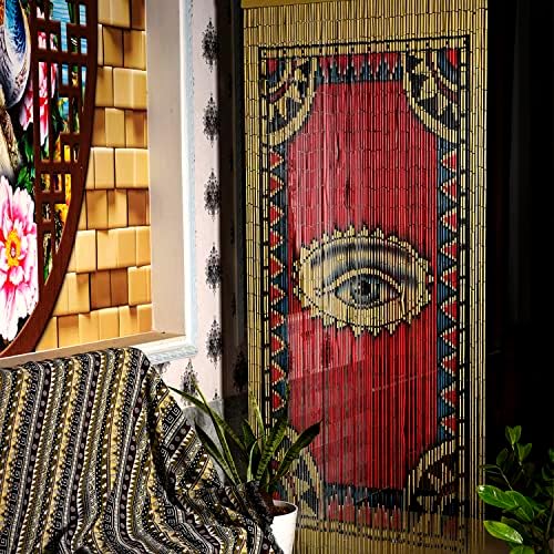 TACHILC Bamboo Beaded Curtain for Doorway