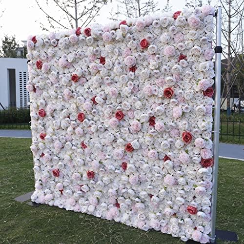 Pink Rose Simulation Flower Wall Panel 1 Square Meter