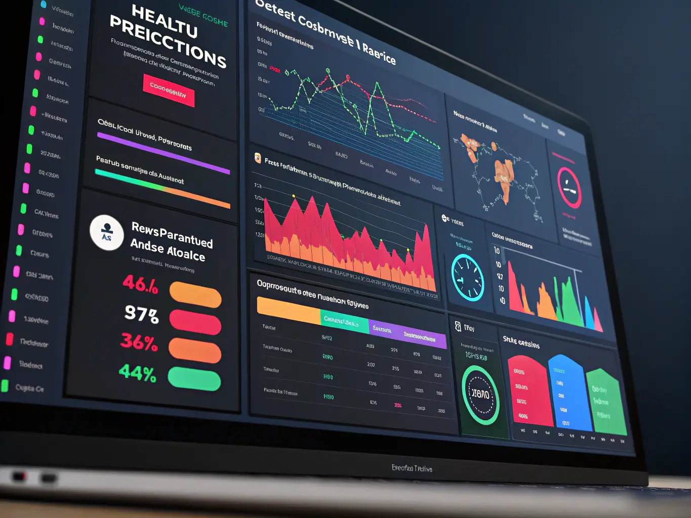 A visually engaging image showcasing the AI-powered diagnosis interface with graphs and analytics, emphasizing the speed and accuracy of the tool.